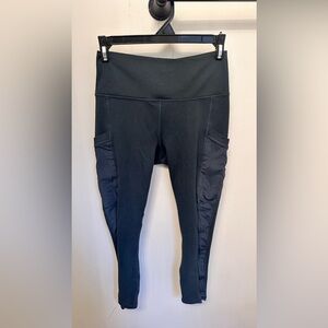 Fabletics Powerhold Mila Green Mesh Ruched Active Yoga Workout Leggings